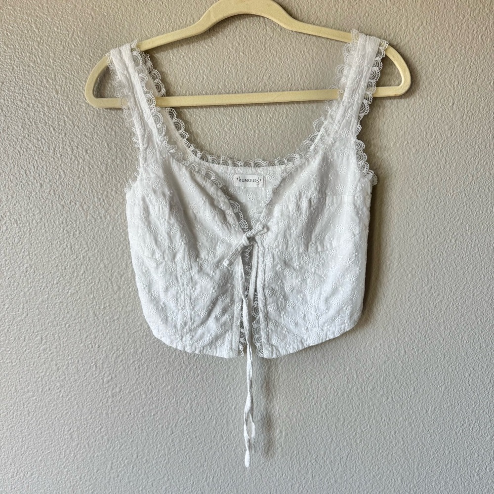 Rumours Tie Front Crop Top